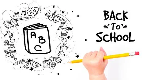 Hand writing with pencil Stock Illustration