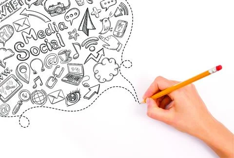 Hand writing with pencil Stock Illustration