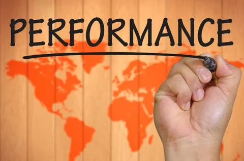 Hand writing performance Foto stock