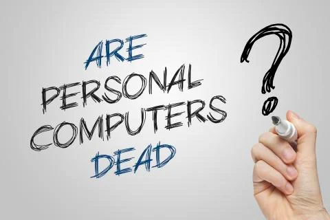 Hand writing personal computers dead イラスト素材