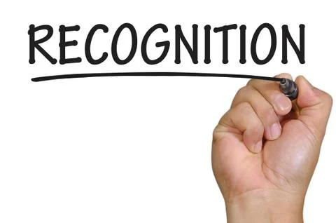 Hand writing recognition Foto stock