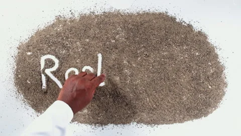 Hand writing Rest in peace in pepper on the floor Stock Footage 248674289