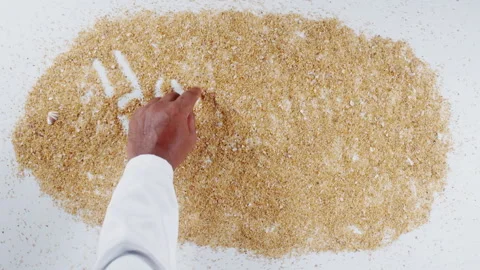 Hand Writing On Sand Half Holidays Stock Footage 248666125
