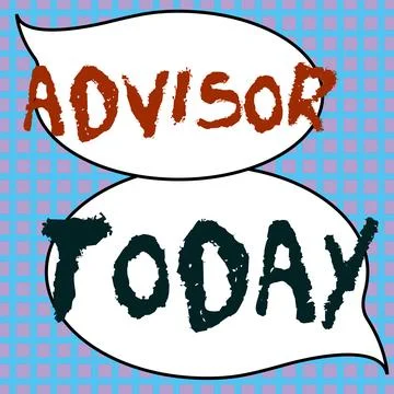 Hand writing sign Advisor. Concept meaning Give advice recommendation assistance Stock Illustration