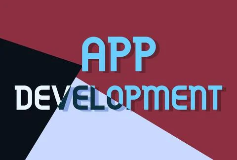 Hand writing sign App Development. Business idea Development services for Ilustración de archivo