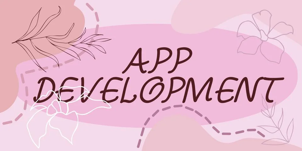 Hand writing sign App Development. Conceptual photo Development services for Ilustración de archivo