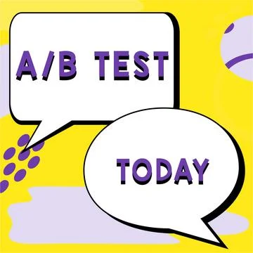 Hand writing sign A By B Test. Business idea Simple short questionnaire Research Stock Illustration
