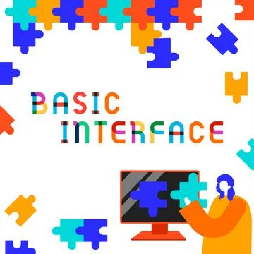 Hand writing sign Basic Interface. Word Written on buying and selling of Stock Illustration