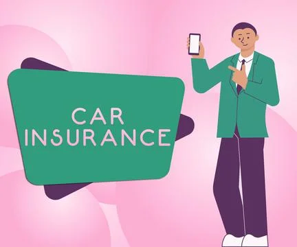 Hand writing sign Car Insurance. Business showcase Accidents coverage Compreh Stock Illustration