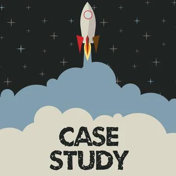 Hand writing sign Case Study. Concept meaning A subject matter to be discussed Illustrazione stock