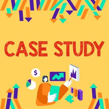 Hand writing sign Case Study. Business concept A subject matter to be discussed Illustrazione stock