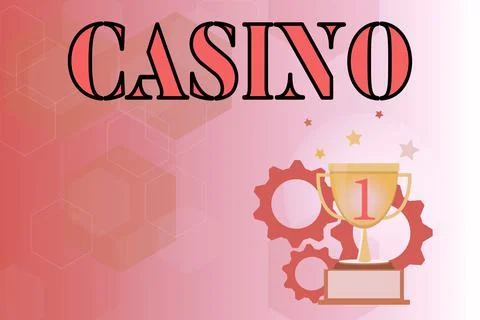 Hand writing sign Casino. Word Written on a building where games especially Ilustración de archivo