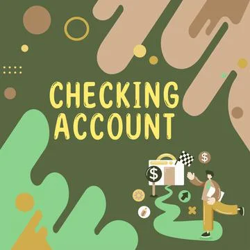 Hand writing sign Checking Account. Concept meaning A disease or condition that Stockillustratie