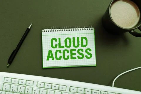 Hand writing sign Cloud Access. Business approach Software tool between the 스톡 사진