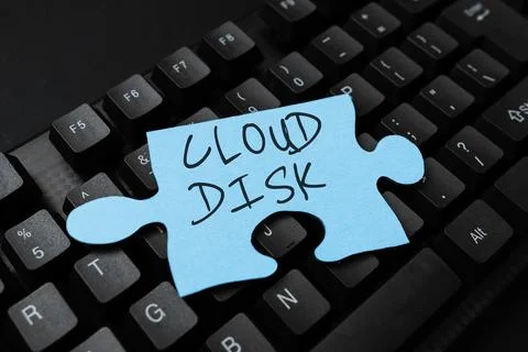 Hand writing sign Cloud Disk. Business concept web base service that provides Foto stock
