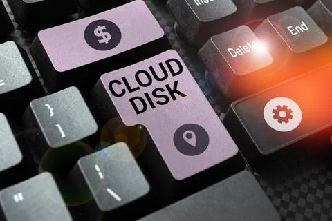 Hand writing sign Cloud Disk. Business showcase web base service that provides Stock Photos
