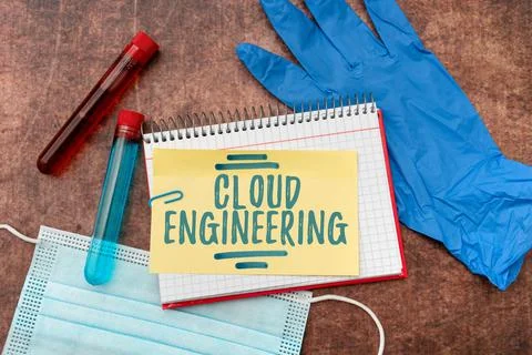 Hand writing sign Cloud Engineering. Internet Concept application of engineering Stock Photos