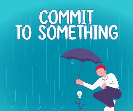 Hand writing sign Commit To Something. Business idea Consultancy Firm Experts 스톡 일러스트