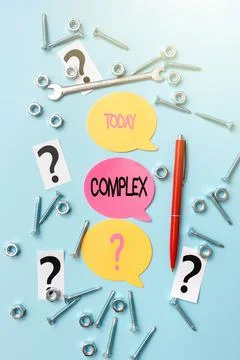Hand writing sign Complex. Conceptual photo the significant ideas that are Foto stock