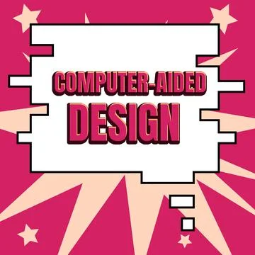 Hand writing sign Computer Aided Design. Word for CAD industrial designing by 스톡 일러스트
