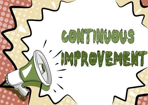 Hand writing sign Continuous Improvement. Word Written on making small Stockillustratie