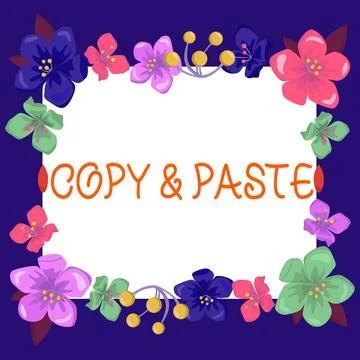 Hand writing sign Copy Paste. Concept meaning an imitation, transcript, or Stock Illustration