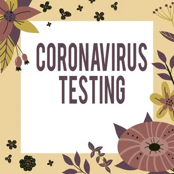 Hand writing sign Coronavirus Testing. Business concept Collection of samples Stockillustratie