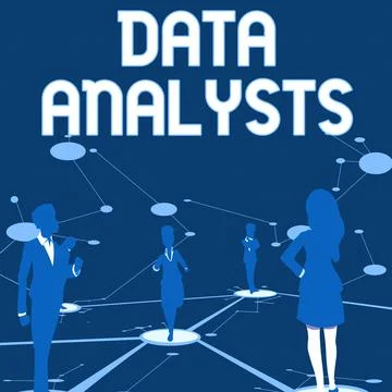 Hand writing sign Data Analysts. Conceptual photo Programmer Design and Create 库存插图