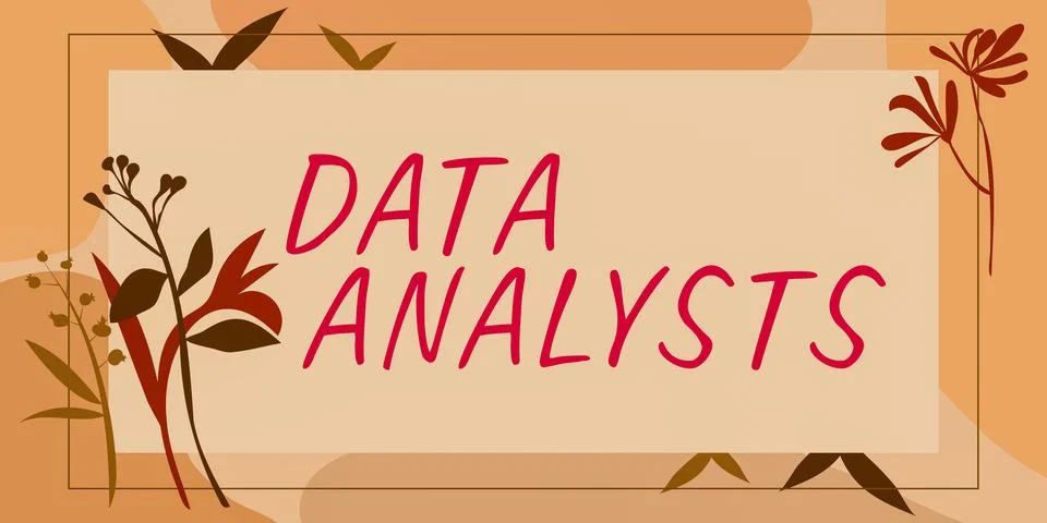 Hand writing sign Data Analysts. Business showcase Programmer Design and Create 스톡 일러스트
