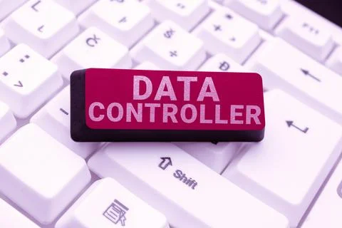 Hand writing sign Data Controller. Word for person who determines the purposes Stockfoto's