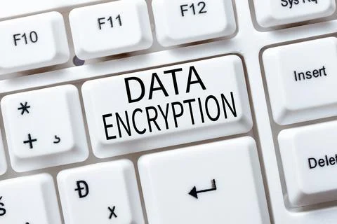 Hand writing sign Data Encryption. Business idea Conversion of data into code Stock-Fotos