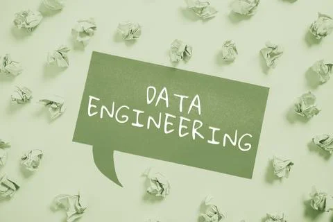 Hand writing sign Data Engineering. Business concept data science that focuses 스톡 일러스트