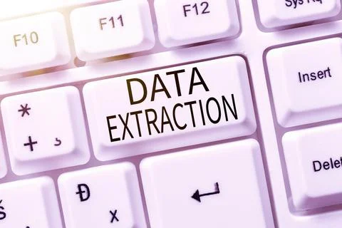 Hand writing sign Data Extraction. Business showcase act or process of Stock Photos