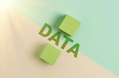 Hand writing sign Data. Internet Concept Piece of information Facts and Stockfoto's