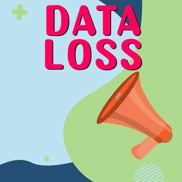 Hand writing sign Data Loss. Internet Concept process or event that results in 스톡 일러스트