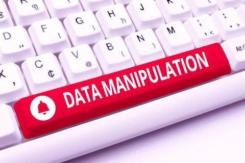 Hand writing sign Data Manipulation. Business overview the process of changing Stock Photos