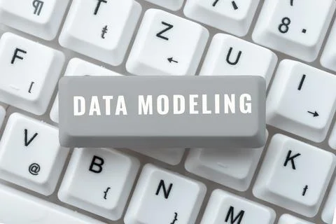 Hand writing sign Data Modeling. Business overview process of transferring data 스톡 사진