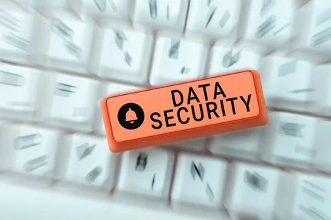 Hand writing sign Data Security. Concept meaning Confidentiality Disk Encryption Stock Photos