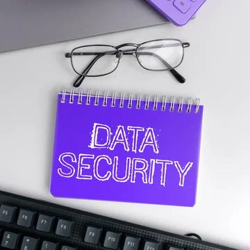 Hand writing sign Data Security. Business overview Confidentiality Disk Stock Photos