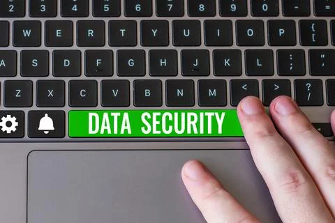 Hand writing sign Data Security. Business overview Confidentiality Disk Stock Photos