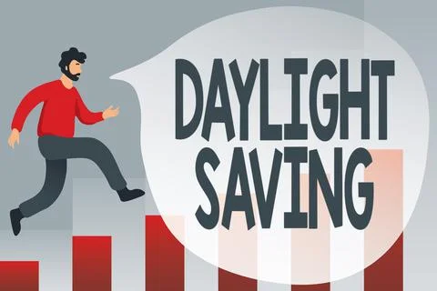 Hand writing sign Daylight Saving. Business overview Storage technologies that 库存插图