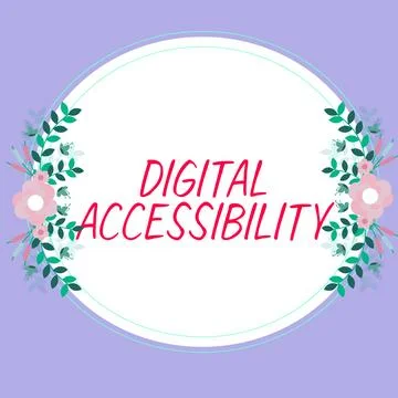 Hand writing sign Digital Accessibility. Internet Concept electronic technology Stock Illustration