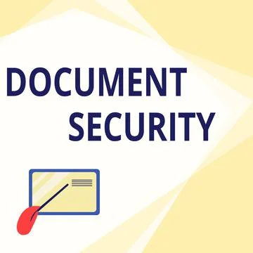 Hand writing sign Document Security. Conceptual photo means in which important Stockillustratie