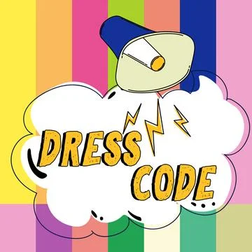 Hand writing sign Dress Code. Concept meaning an accepted way of dressing for a イラスト素材
