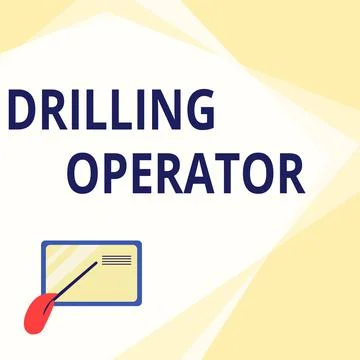 Hand writing sign Drilling Operator. Business showcase someone that do the Illustrazione stock