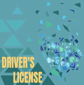 Hand writing sign Driver S License. Internet Concept a document permitting a Stock Illustration