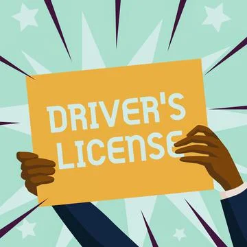 Hand writing sign Driver S License. Internet Concept a document permitting a Stock Illustration