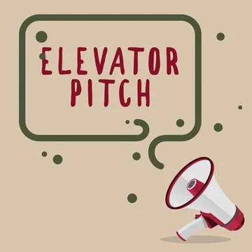 Hand writing sign Elevator Pitch. Business approach A persuasive sales pitch イラスト素材