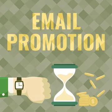 Hand writing sign Email Promotion. Internet Concept commercial broadcast which Stock Illustration