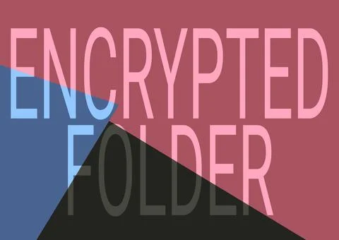 Hand writing sign Encrypted Folder. Word for protect confidential data from Stock Illustration